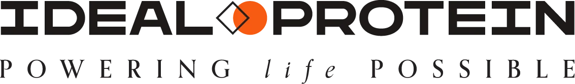 Ideal Protein logo with tagline 'Powering life POSSIBLE'